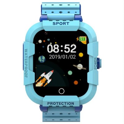 YONIS Montre connect&eacute;e enfant 4g gps &eacute;tanche sos et appels vid&eacute;o bleu 