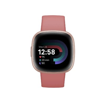 FITBIT Montre connect&eacute;e  Versa 4 Rose inclus 6 mois &agrave;  Premium 