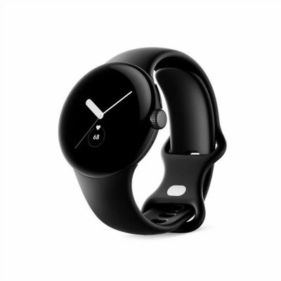 GOOGLE Montre connect&eacute;e  Pixel Watch Acier Noir/Bracelet Noir BT