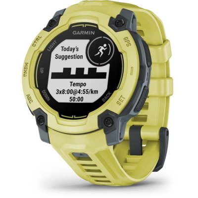 GARMIN Montre connect&eacute;e GPS  Instinct E 45 mm 10 ATM jaune avec bracelet jaune