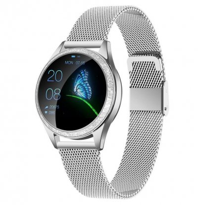  Montre Connect&eacute;e KW20 IP68 Etanche Fitness Tracker-Argent-Chronus