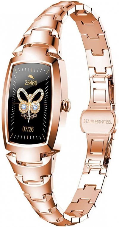 Montre Connect&eacute;e LEMFO H8 Pro IP68 Etanche Fitness Tracker-Or-Chronus