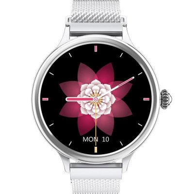 CHRONUS Montre Connect&eacute;e LOKMAT IP68 Etanche Fitness Tracker-Argent-