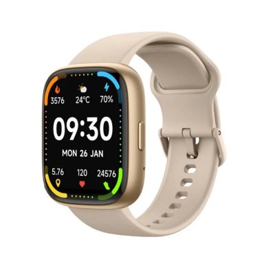 MAXCOM Montre connect&eacute;e  Ecowatch 6 Gold