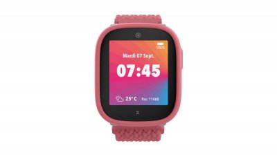XPLORA Montre connect&eacute;e pour enfants  X6 Play Rose avec bracelet tress&eacute; Rose + Nano SIM incluse