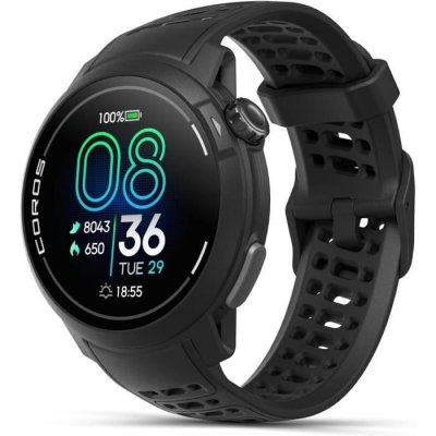 COROS Montre connect&eacute;e sport GPS &eacute;cran AMOLED, Pace Pro noir - 