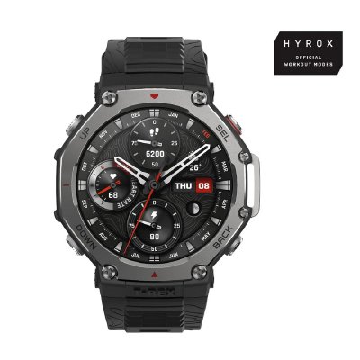 Montre connect&eacute;e sport GPS &eacute;cran AMOLED, T-Rex 3 noir - AMAZFIT