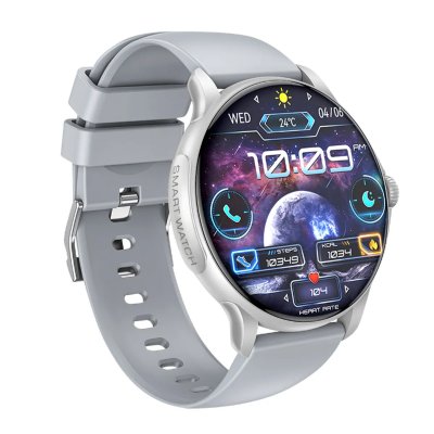 GENERIQUE Montre Connect&eacute;e Suivi Sant&eacute; et Sport avec &Eacute;cran AMOLED &Eacute;tanche IP68 XO Argent 