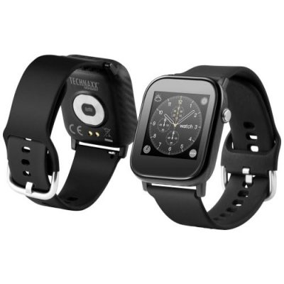 TECHNAXX Montre Connect&eacute;e TX-SW6HR 1.3 Bluetooth MultiSports iOS Android Noir