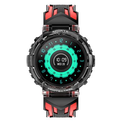 AVIZAR Montre connect&eacute;e v&eacute;ga &eacute;tanche pour enfant avec appels et capteur cardiaque noir , rouge AVJ-FE602 