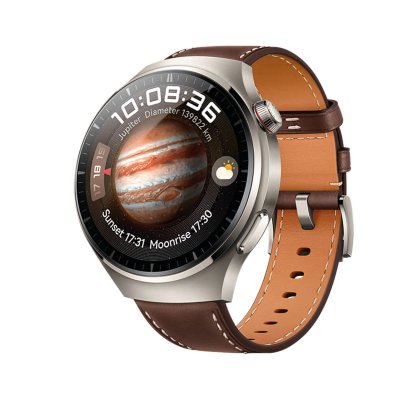 HUAWEI Montre connect&eacute;e Watch 4 Pro Classic 48mm (Bracelet en cuir Marron)