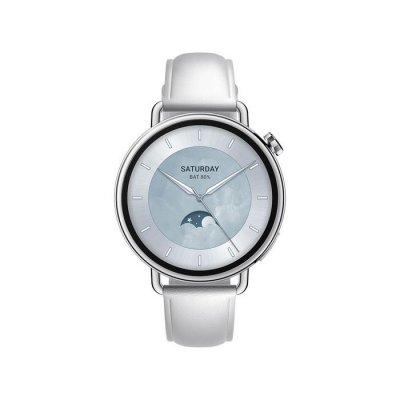 XIAOMI Montre connect&eacute;e - - Watch S4 - Ecran AMOLED 41mm - Cuir Blanc - Autonomie 8 jours