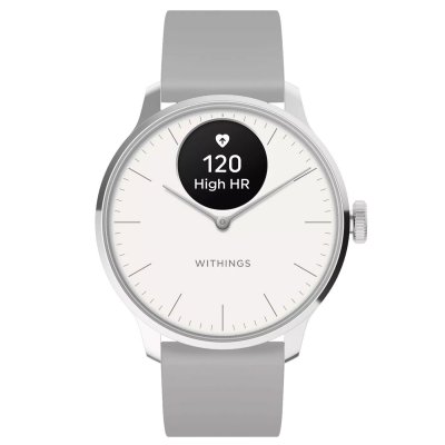 WITHINGS Montre connect&eacute;e  ScanWatch Light 37 mm Blanc