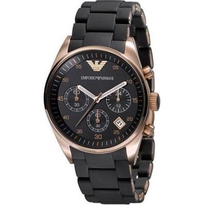 EMPORIO ARMANI Montre  Sportivo AR5906 caoutchouc noir