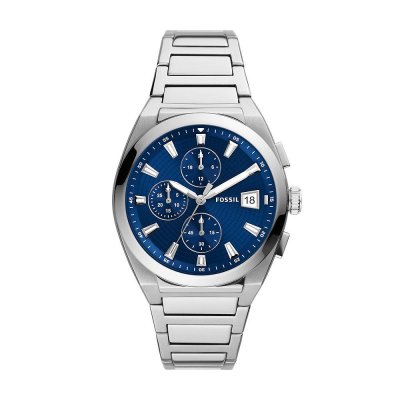 FOSSIL Montre Everett de chronographe en acier inoxydable pour homme, FS5795