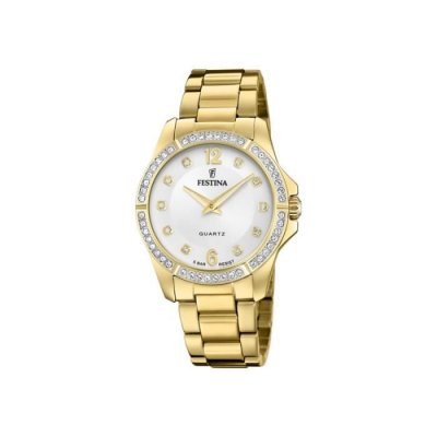 FESTINA Montre Femme  02-017MADEMOISELLE F20596-1 - Bracelet Acier Dor&eacute;