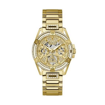 GUESS Montre Femme Ladies sport Dor&eacute;, Transparent GW0464L2 Jaune 