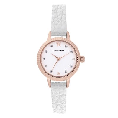  Montre femme Trendy Kiss Constance - TRG10135-01 Bracelet Cuir Blanc
