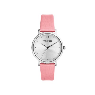 TRENDY KISS Montre Femme  Ir&egrave;ne TC10153-01 - Bracelet Cuir Rose