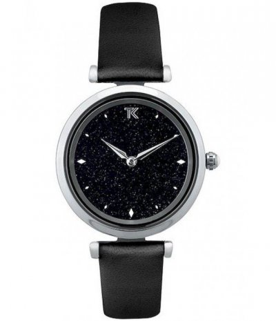 TRENDY KISS Montre Femme  Quartz Bracelet Noir Cadran Bleu-Tc10122-05