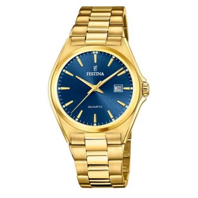  Montre Festina Acier Classique F20555/4 Bleu, Bracelet En Acier, Homme