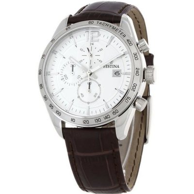 FESTINA Montre  F16760-1 - Montre Marron Argent Cuir  Montres