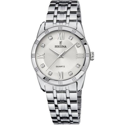 Montre Festina F16940/a Gris, Bracelet Acier Inoxydable, Femme
