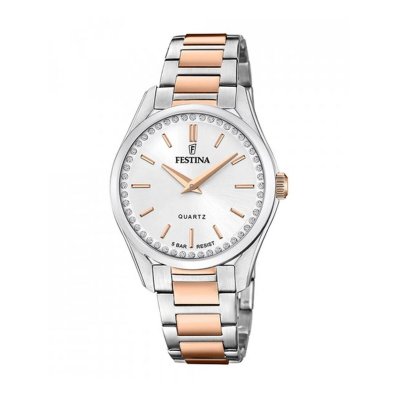 FESTINA Montre  F20620/1 Gris, Bracelet Acier Inoxydable, Femme