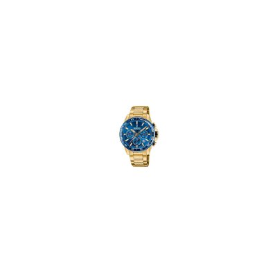 FESTINA Montre  F20634/3 Bleu, Bracelet Acier Inoxydable, Homme