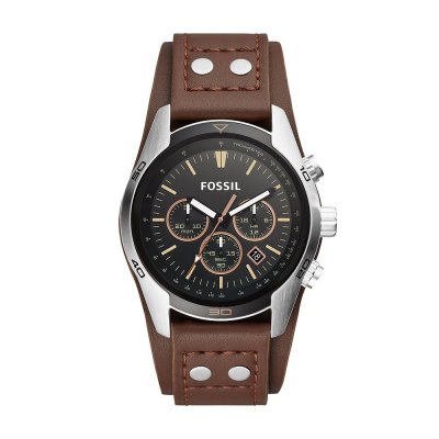 FOSSIL Montre  Coachman homme quartz en cuir - CH2891