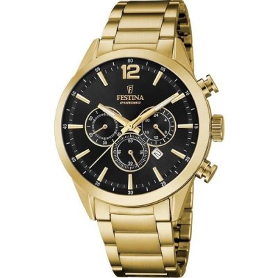 FESTINA Montre Homme  TIMELESS CHRONOGRAPHE en Acier Jaune - 244241