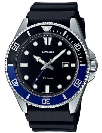 CASIO Montre Homme MDV-107-1A2VEF - Bracelet R&eacute;sine Noir