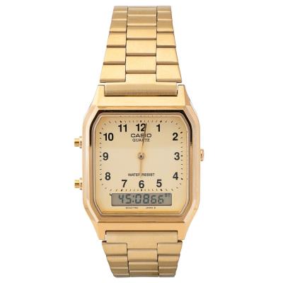 CASIO Montre Mixte Dor&eacute;e  Vintage AQ-230GA-9BMQ