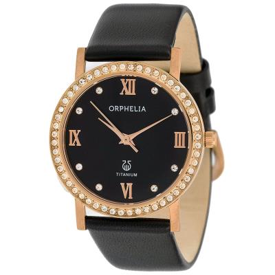 ORPHELIA Montre  Provence-122-1724-44 en Cuir Noir