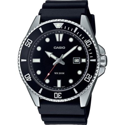 Montre pour homme avec bracelet en r&eacute;sine souple noir