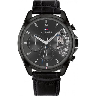 TOMMY HILFIGER Montre  Baker 1710452 squelette bracelet cuir