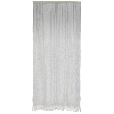 Morel - Rideau de porte moustiquaire en toile &eacute;cru 140 x 225 cm Gris