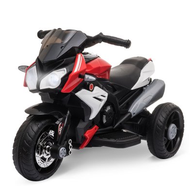 HOMCOM Moto &eacute;lectrique pour enfants 3 roues 6 V  - Rouge
