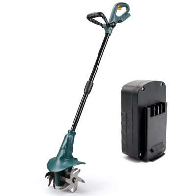 FISHTEC Motobineuse Electrique Sans Fil 18V avec Batterie - 4 Fraises Largeur de travail 20 CM