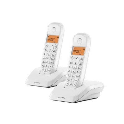 MOTOROLA  S1202 2 Units Wireless Landline Phone Noir