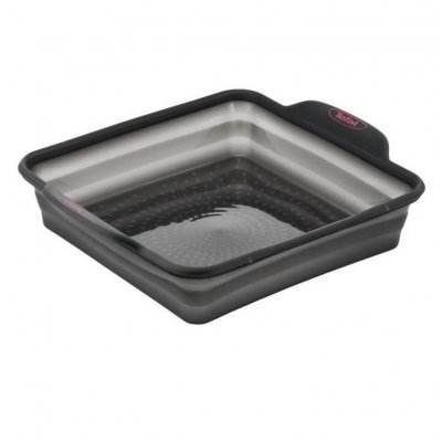 TEFAL Moule a cake carr&eacute; crispybake - silicone r&eacute;tractable - 23x23 cm