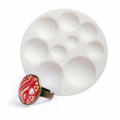 GRAINE CREATIVE Moule en silicone (mini) cabochon rond - graine cr&eacute;ative