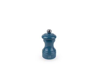 PEUGEOT Moulin &agrave; poivre manuel en bois laqu&eacute; bleu pacifique H10cm