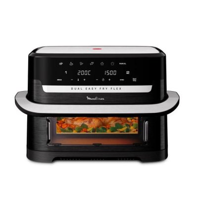 MOULINEX  Dual Easy Fry Flex, 9L, Air fryer, Noir,DUAL FLEX 9L
