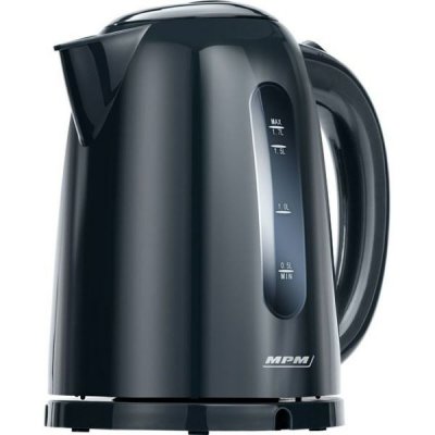 MPM , mcz-85 bouilloire &eacute;lectrique sans fil. 1,7 litres, base 360&ordm;, filtre anti-calcaire, 2200w, noir