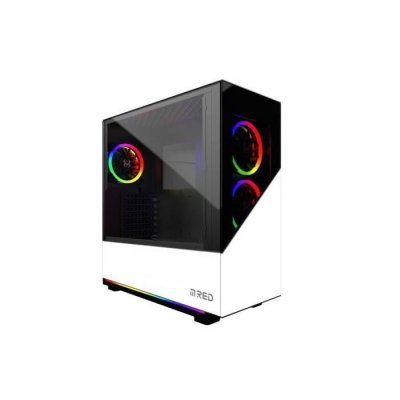M.RED MRED - Bo&icirc;tier PC Gamer ATX - Blanc RGB Elite