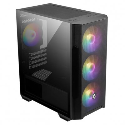 MSI  mag forge m100r cristal templado usb 3. 2 argb negra