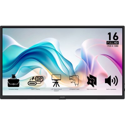 MSI  Moniteur Portable Pro Mp165 E6 16&acute;&acute; Fhd Ips Led