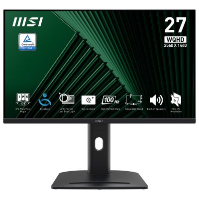 MSI  Pro MP275QPG &eacute;cran plat de PC 68,6 cm (27"") 2560 x 1440 pixels Wide Quad HD LCD Noir