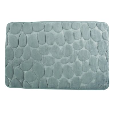 MSV  - Tapis de bain Microfibre pebble 50x80cm Gris - Gris